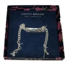 New Box Lucky Brand Stars Constellation Bracelet Silver Tn Charm Clasp Jewelry