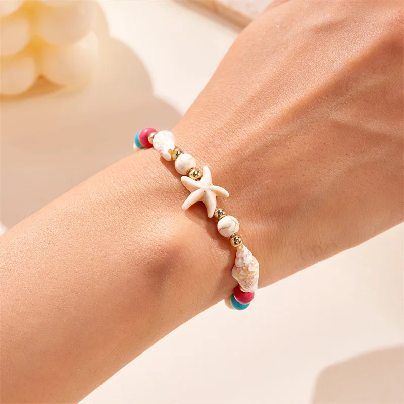 Shell Conch Starfish Rope Bracelet Women Adjustable Summer Beach Style Jewelry gallery
