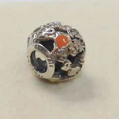 New Authentic Pandora Charm Disney Alice’s Tea Party 791896ENMX With Suede Pouch