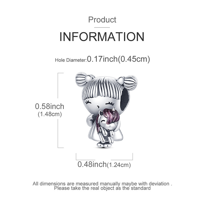 MULA Original Horse Little Girl DIY Charm Fit Lady Bracelet 925 Sterling Silver gallery