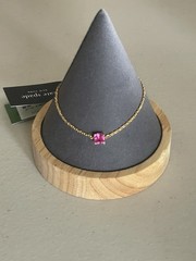 KATE SPADE NY LITTLE LUXURIES CHAIN SOLITAIRE BRACELET IN ROSE PINK 6,5”