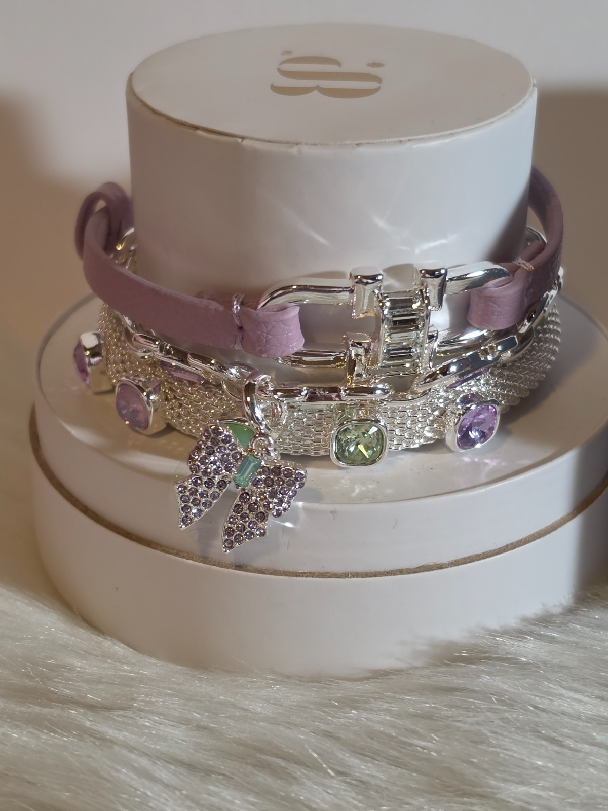 Bomb Party Spring 2026 Stacks “Sweet Serendipity/The Bow” Silver Plating ST96220 gallery