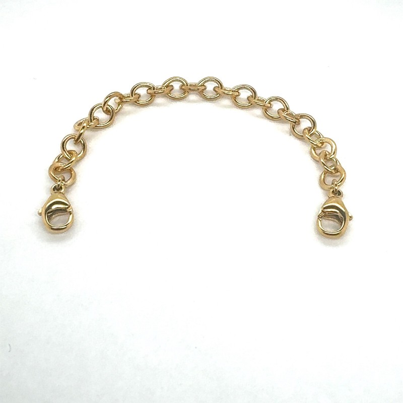 Azaggi Gold Plated 5.5.mm Bracelet Necklace Safety Chain 2"-6" S0586G gallery