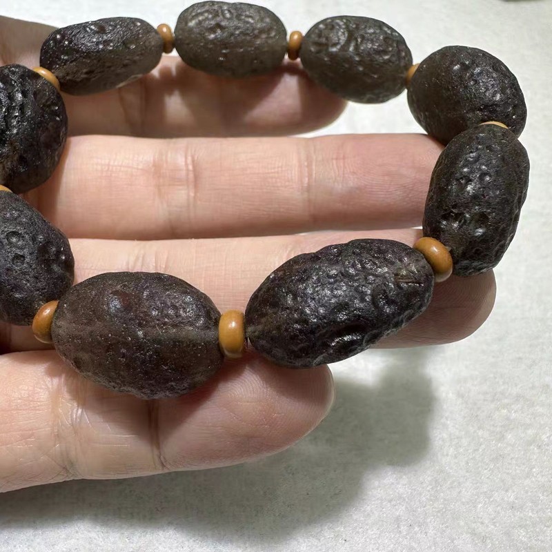 Natural Iron Meteorite Bracele Unique Cosmic Texture Hand-Polished Collectible gallery