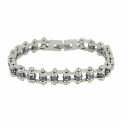 Imitation Alexandrite Ladies Birthstone June Bike Chain Bracelet 170