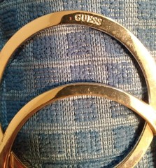 Guess Silver-Tone 2-Pc. Set Bangle Bracelet 7.5″
