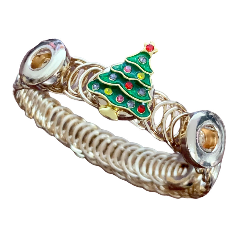 Mini Snap Jewelry Christmas Tree Crystal Enamel fits 12mm Petite Ginger Charm gallery