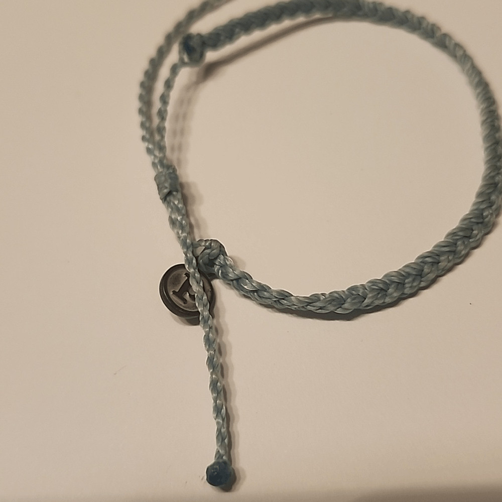 Pura Vida Light Blue Braided Bracelet gallery