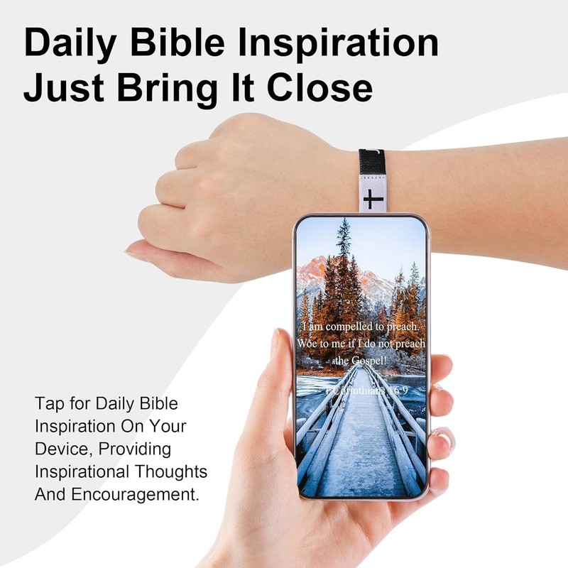 4PCS Daily Bible Verse WWJD Bracelet, Christian Jesus Wearable Bracelet for W... gallery