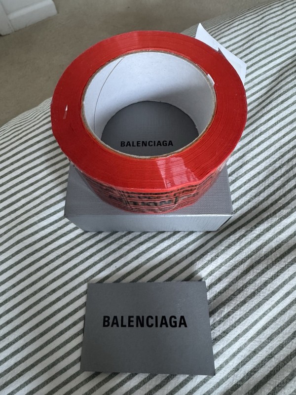 Balenciaga 2022 Duct Tape Roll/Bracelet In Orange and Black gallery