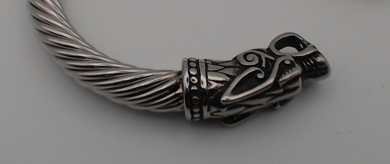Fenrir Wolf Viking Arm Ring Bracelet (Metal) Used - Read Description gallery