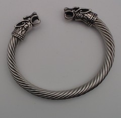 Fenrir Wolf Viking Arm Ring Bracelet (Metal) Used – Read Description