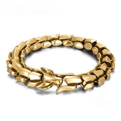 Stainless Steel 14mm 7-9 Inches Dragon Head Bracelet Unique Link XMas Gift