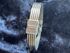 Two-tone bracelet with hinge opening
