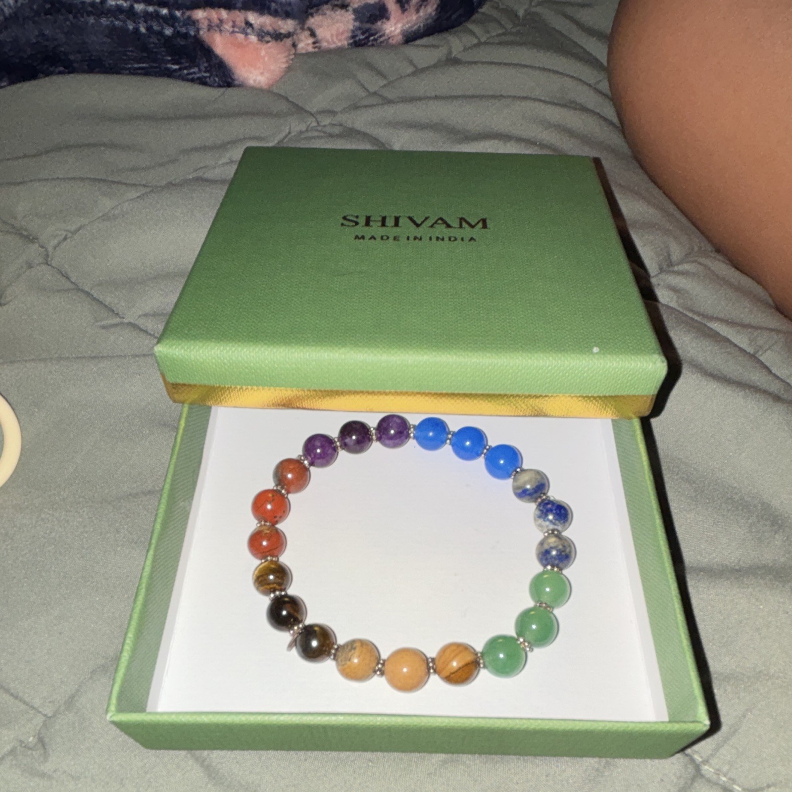 Mood changing Shivam Multicolor Beaded Stone Bracelet Round Shape Made in India gallery