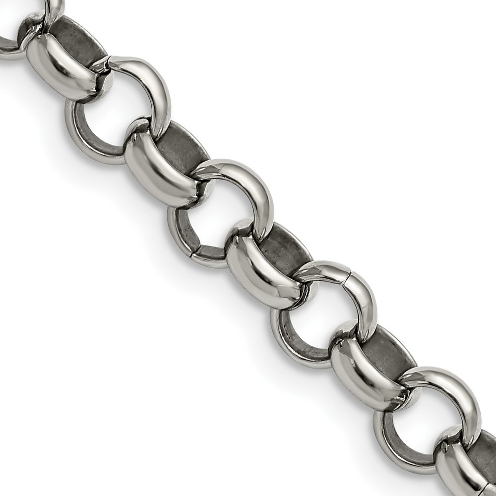 Chisel Stainless Steel Polished 8mm 24 inch Rolo Chain SRN232