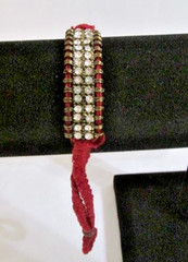 J#49 – American Eagle Outfitters Woven Bracelet faux diamonds
