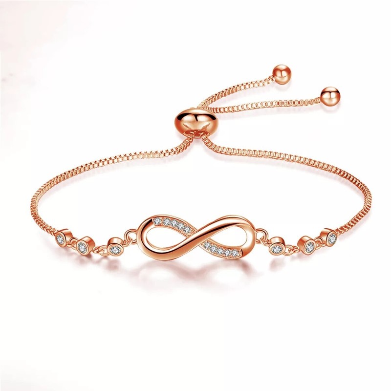Factory Hot Selling Alloy Metal Chain Inlaid with Water Diamond Bracelet gallery