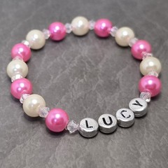 Girls Ladies Personalised Name Bracelet ANY COLOUR Gift Birthday Party Bag