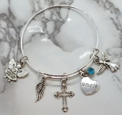 Angles watching over me Memorial Bracelet for loss of Uncle