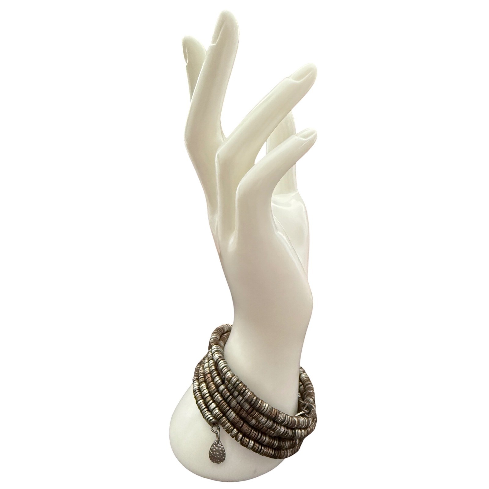 Boho Chic Mixed Metals Pailette Soiral Wrap Bracelet gallery