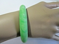 Green Bangle Bracelet Marbled Coloring Contemporary