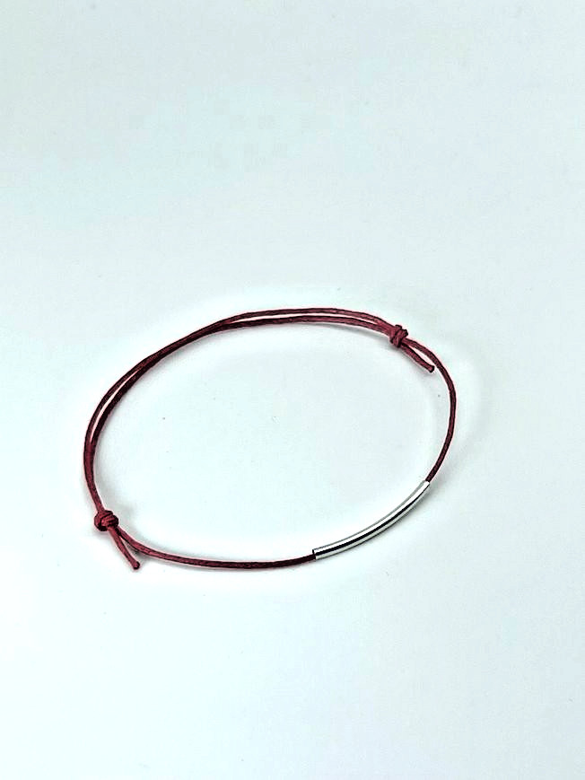 Protection and Love Adjustable Cotton Cord Bracelets wth Brass Curved Tube Beads gallery