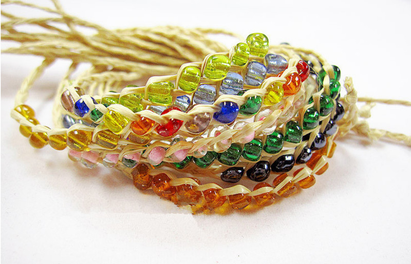 20PCS Friendship Raffia Wish Glass Beaded Bracelets Adjustable Braided Handmade gallery