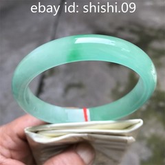 62MM Burma Natural Ice Green Jadeite Jade Bracelet Emerald Jade Bracelet