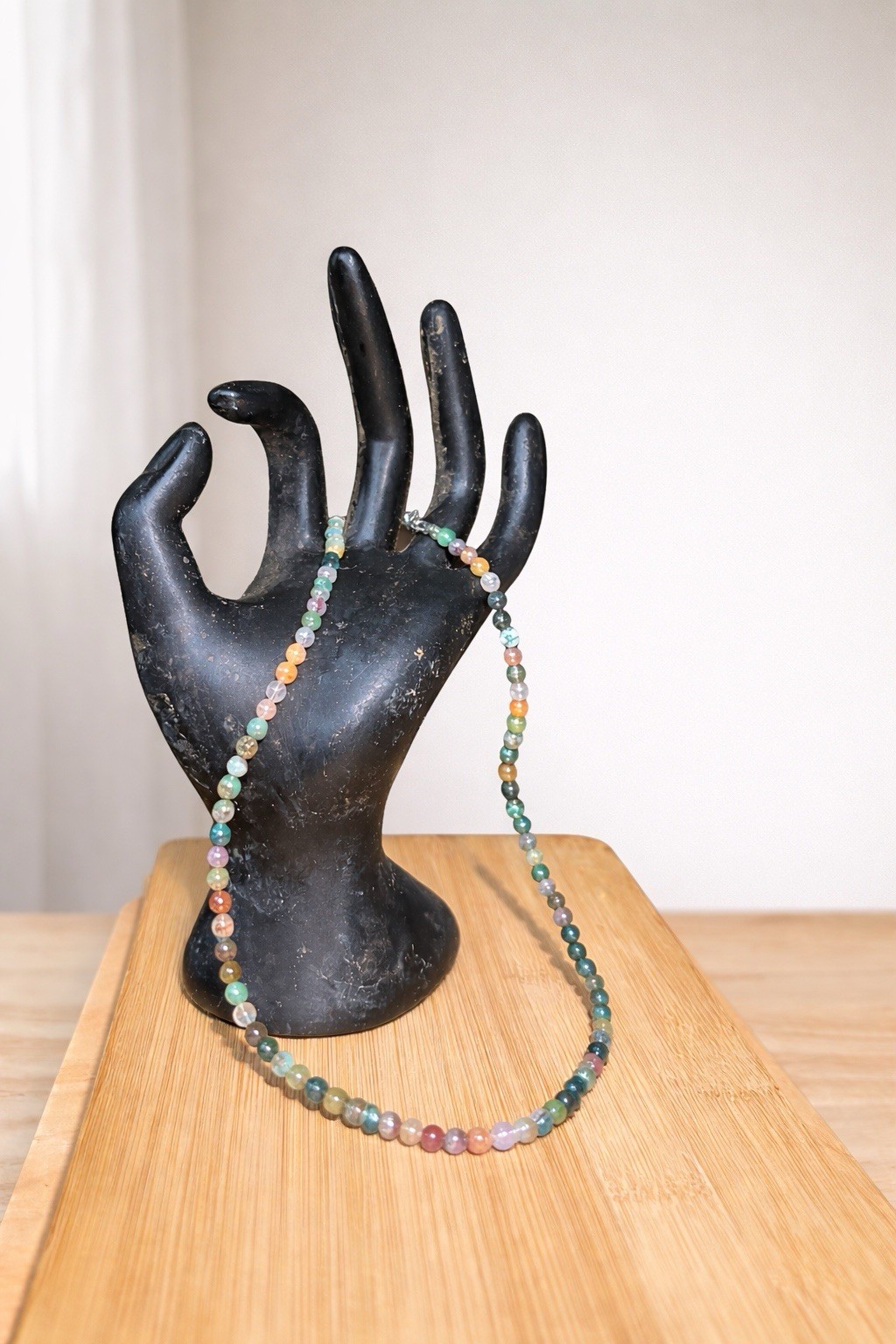 Handmade Multicolor Natural Stone Beaded Necklace Earth Tone Jewelry gallery