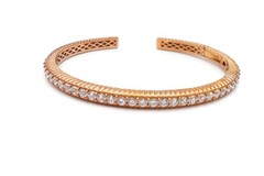 Rose Gold Plated Sterling Silver 925 Cubic Zirconia Bracelet 7″