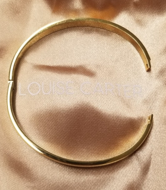 Louise Carter 18K Gold Plated 6mm Marbella Cuff Bracelet 2.5" gallery