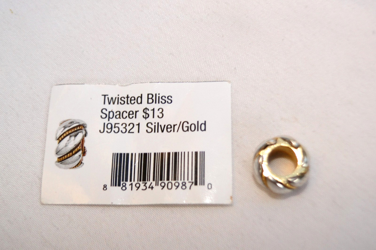 New Brighton Twisted Bliss Two Tone Silver & Gold Spacer Bead gallery
