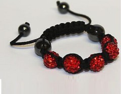 CUTE SHAMBALLA BRACELETS BOYS GIRLS RED ROYAL BLUE ORANGE MORADO CHAMPAGNE PINK