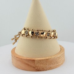 Bomb Party Adjustable Chord Bracelet – Reversible – Yellow Gold