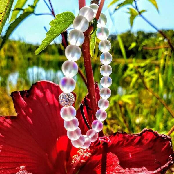 Angel Aura Mermaid Quartz Balance Women 8mm Beads Healing Reiki Bracelet Gifts gallery