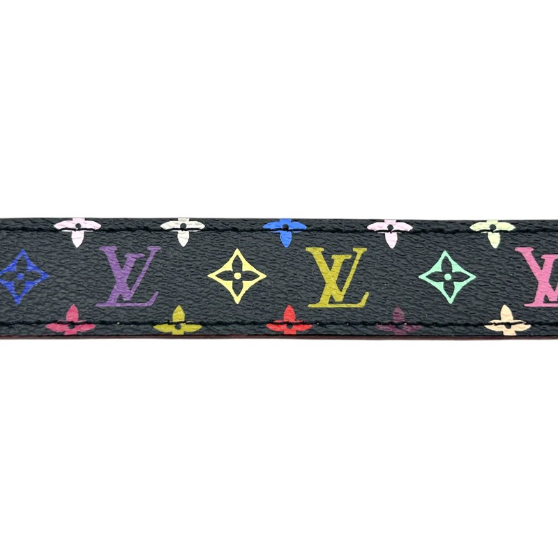 LOUIS VUITTON Murakami Monogram Multicolore Bracelet PVC Canvas Black M65347 gallery