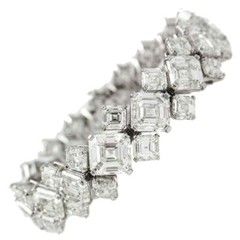 Classic Asscher Cut White Transparent Cubic Zirconia Women’s Fashion Bracelets