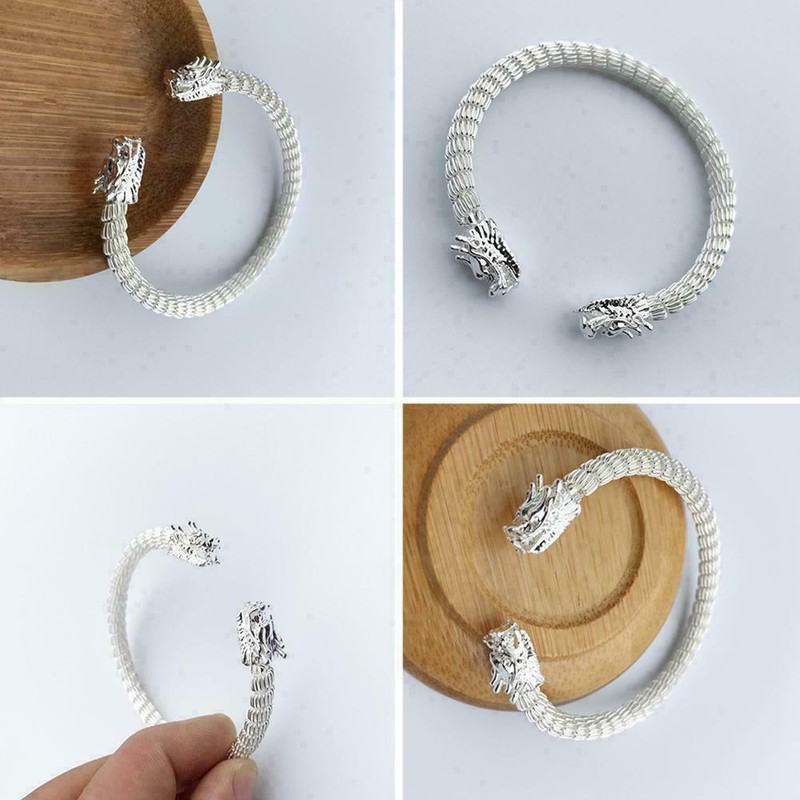 925 Sterling Silver Dragon Fashion Jewelry Charm Wristband Bracelet Bangle Cuff gallery