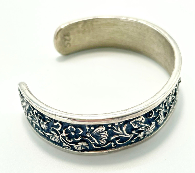 Olszewski 1995 Renaissance Collection Garden Sterling Silver Cuff Bracelet 45.3g gallery