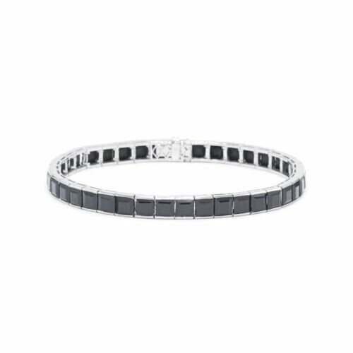 Classic Edition Square Cut Black Lab Created Cubic Zirconia Tennis Bracelets gallery
