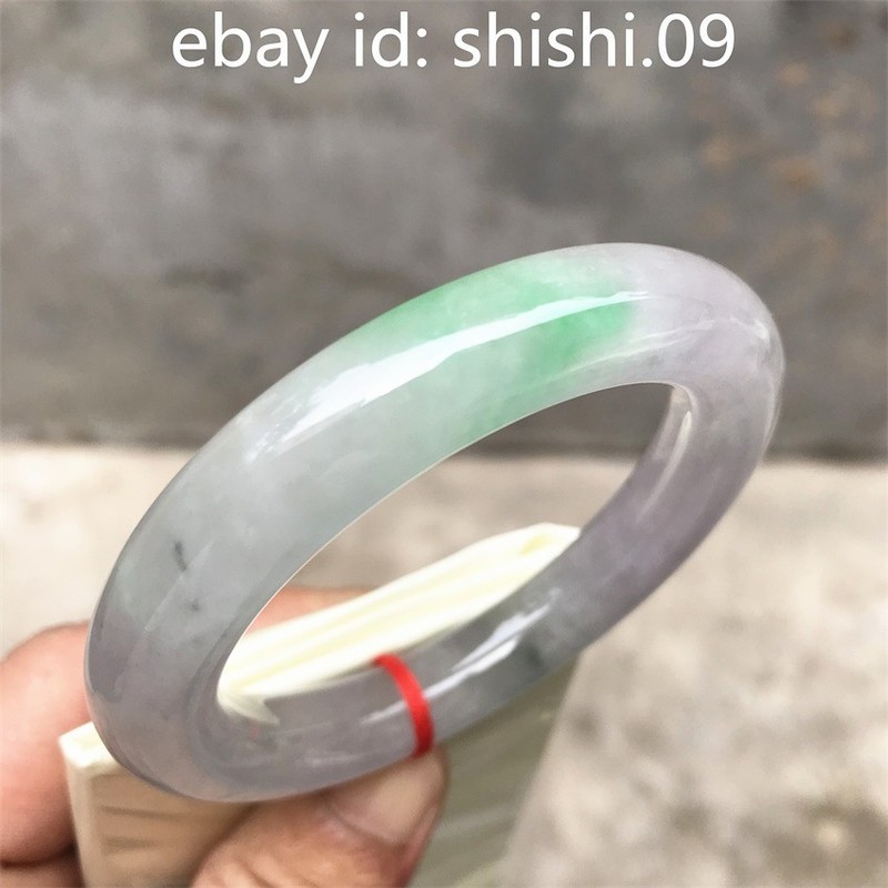 52.7MM Natural Icy Green Jadeite Jade Bracelet Burma Jadeite Jade Bangle gallery