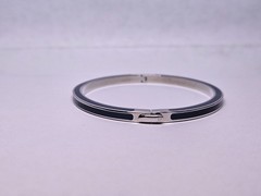 Blue Skinny Bangle Rhodium