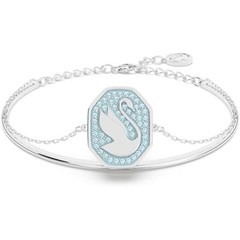 Swarovski Women’s Bangle Bracelet Signum Blue Crystal Rhodium Plated 5628552