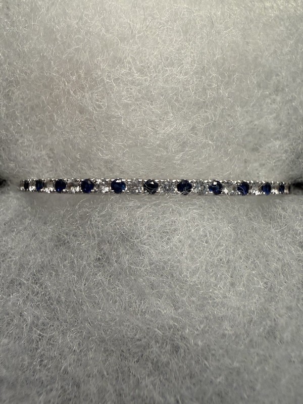 R.H. Macy & Co. Sterling Silver Lab-Created Sapphire Tennis Bracelet gallery