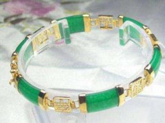 Natural Jade Bracelet Women Ethnic Link Bangle Jewelry Accessory Party Gifts New