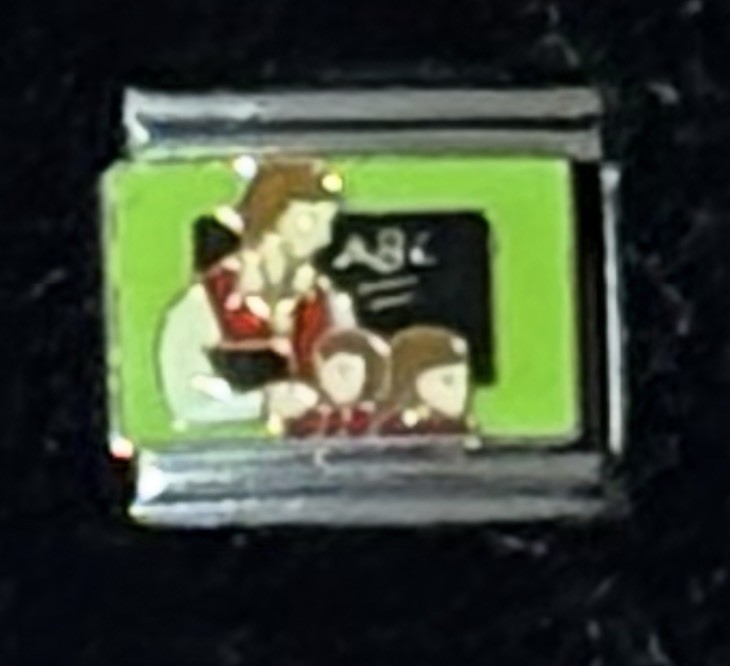 Teacher Kids Classroom School Italian Charm Enamel Link 9MM K2017