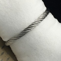 Rustic Cuff Two Tone Cuff Bracelet Silver Tone Gold Tone Serpentine Cable Twist