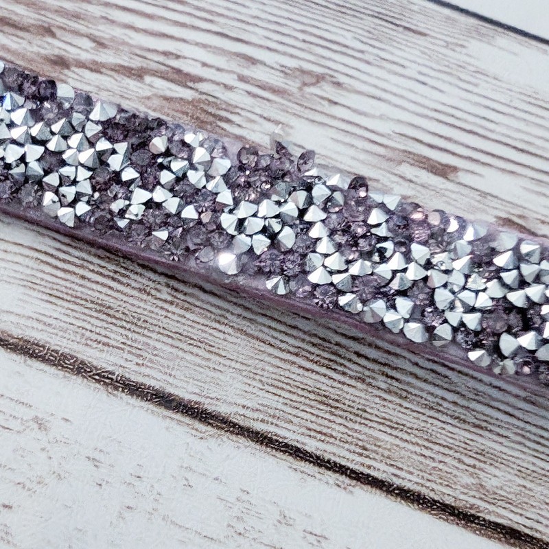 Lilac/Silvery Tone Bracelet - Fair Condition gallery