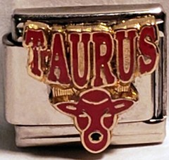 Taurus Zodiac Red Bull 9mm Italian Charm by BlinQ ~Addt’l Charms Ship Free~